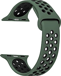 Microsonic Apple Watch Series 5 40mm Yeşil-Siyah Rainbow Kordon