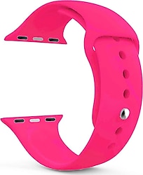 Microsonic Apple Watch Series 5 44mm Pembe Silikon Kordon