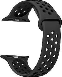 Microsonic Apple Watch Series 5 44mm Siyah Rainbow Kordon