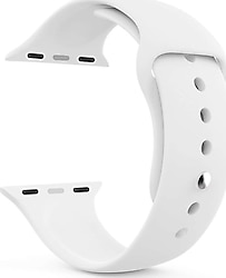 Microsonic Apple Watch Series 6 44mm Beyaz Silikon Kordon
