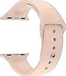 Microsonic Apple Watch Series 6 44mm Rose Gold Silikon Kordon