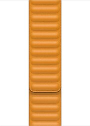 Microsonic Apple Watch Series 7 41mm Turuncu Leather Link Kordon
