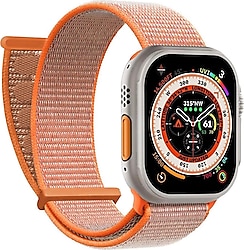 Microsonic Apple Watch Series 7 45mm Hasırlı Woven Spor Kordon