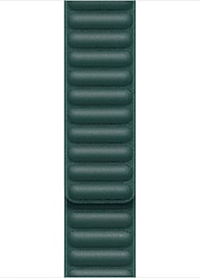 Microsonic Apple Watch Series 7 45mm Koyu Yeşil Leather Link Kordon