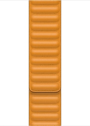 Microsonic Apple Watch Series 8 41mm Leather Link Turuncu Kordon