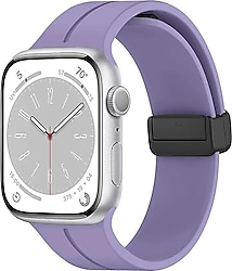 Microsonic Apple Watch Series 8 45mm Lila Ribbon Line Kordon
