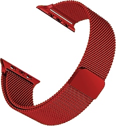 Microsonic Apple Watch Series 8 45mm Milanese Loop Kırmızı Kordon