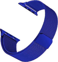 Microsonic Apple Watch Series 8 45mm Milanese Loop Lacivert Kordon