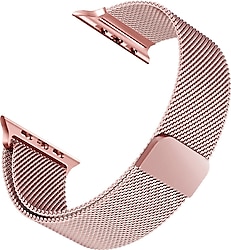 Microsonic Apple Watch Series 8 45mm Milanese Loop Rose Gold Kordon