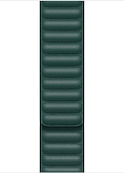 Microsonic Apple Watch Series 9 45mm Koyu Yeşil Leather Link Kordon