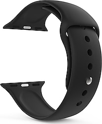 Microsonic Apple Watch Series 9 45mm Siyah Silikon Kordon