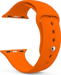 Microsonic Apple Watch Series 9 45mm Turuncu Silikon Kordon