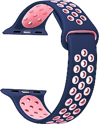 Microsonic Apple Watch Ultra 2 Lacivert-Pembe Rainbow Kordon