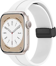 Microsonic Apple Watch Ultra Beyaz Ribbon Line Kordon