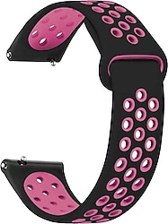 Microsonic Huawei Watch GT 2 Siyah-Pembe Rainbow Gently Kordon