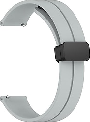 Microsonic Samsung Galaxy Watch 3 45mm Gri Ribbon Line Kordon