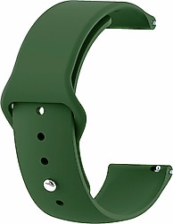 Microsonic Samsung Galaxy Watch 3 45mm Koyu Yeşil Silikon Kordon