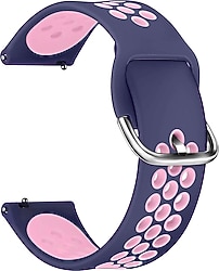 Microsonic Samsung Galaxy Watch 3 45mm Lacivert-Pembe Rainbow Kordon