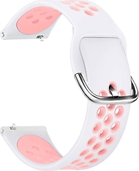 Microsonic Samsung Galaxy Watch 3 45mm Pembe-Beyaz Rainbow Kordon