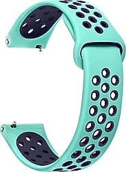 Microsonic Samsung Galaxy Watch 3 45mm Yeşil-Lacivert Rainbow Kordon