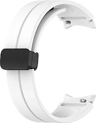 Microsonic Samsung Galaxy Watch 4 40mm Beyaz Ribbon Line Kordon