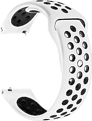 Microsonic Samsung Galaxy Watch 4 40mm Beyaz-Siyah Rainbow Kordon