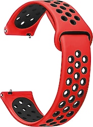 Microsonic Samsung Galaxy Watch 4 44mm Kırmızı-Siyah Rainbow Spor Kordon