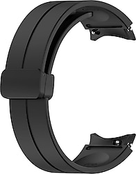 Microsonic Samsung Galaxy Watch 4 44mm Siyah Ribbon Line Kordon