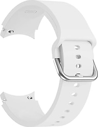 Microsonic Samsung Galaxy Watch 4 Classic 46mm Beyaz Solid Silikon Kordon