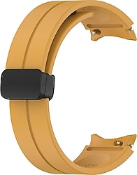 Microsonic Samsung Galaxy Watch 6 Classic 43mm Sarı Ribbon Line Kordon