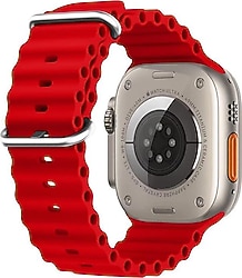 Microsonic Apple Watch Series 6 40mm Kırmızı Ocean Kordon