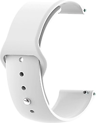 Microsonic Xiaomi Mi Watch Silikon Spor Beyaz Akıllı Saat Kordonu