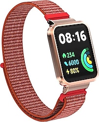 Microsonic Xiaomi Redmi Watch 2 Lite Kırmızı Woven Spor Kordon