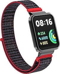 Microsonic Xiaomi Redmi Watch 2 Lite Koyu Pembe Woven Spor Kordon
