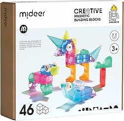 Mideer Magnetic Tiles Yaratıcı İnşaat MD1407 46 Parça Blok Oyuncak