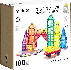 Mideer Renkli Magnetic Tiles CT1223 100 Parça Blok Oyuncak