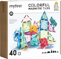 Mideer Magnetic Tiles Sihirli Orman CT6399 40 Parça Blok Oyuncak