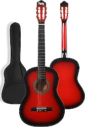 Midex CG-270RD 4/4 Boy Kırmızı Klasik Gitar Seti