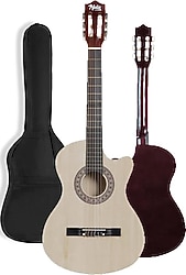 Midex CG-395NT 4/4 Kesik Kasa Natural Klasik Gitar Seti