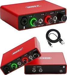Midex GLX-700RD USB Stüdyo Ses Kartı