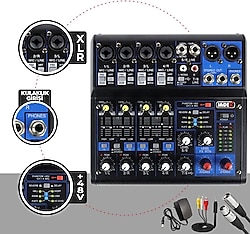 Midex MDX-06FXU 6 Kanal Ses Mikseri