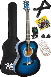 Midex RG-530BL 4/4 Mavi Akustik Gitar Seti
