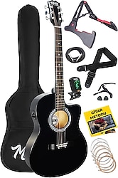 Midex RG-560BK Pack Siyah Elektro Akustik Gitar Seti