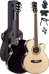 Midex XC-200NT Kesik Kasa 4/4 Boy Akustik Gitar Natural