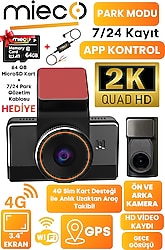 Mieco G4 Ön ve Arka Araç Kamerası Seti