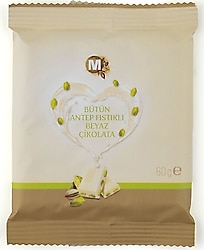 Migros Bütün Antep Fıstıklı Beyaz Çikolata 60 gr