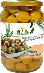 Migros Kırmızı Biber Dolgulu Yeşil Zeytin 720 gr