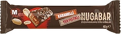 Migros Sütlü Çikolata Kaplı Karamelli Yer Fıstıklı Nuga Dolgulu Bar 40 gr