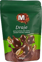 Migros Sütlü Çikolata Kaplı Antep Fıstıklı Draje 60 gr