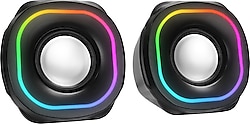 Mikado MD-180 RGB 1+1 Siyah Hoparlör